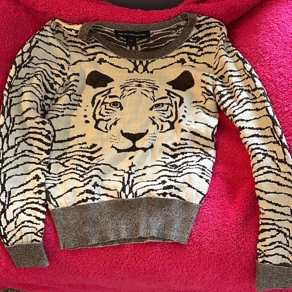 French Connection Tiger Pattern Sweater